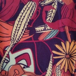 LuLaRoe Pink/Purple Maleficent Leggings - Size OS